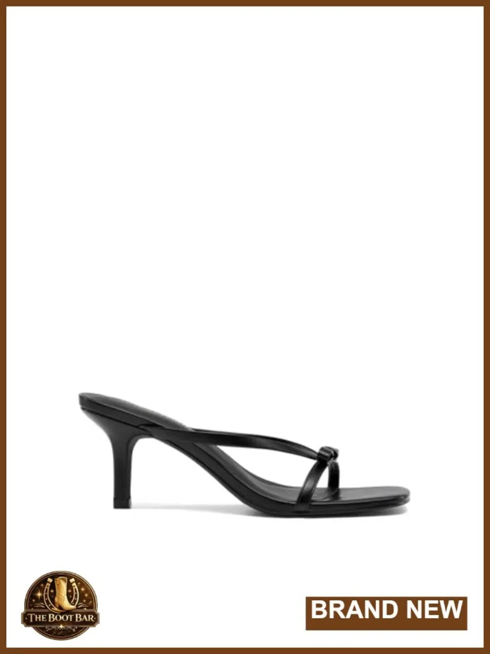 Faux Leather Bow Kitten Heel Thong Sandals Slip-On Women's Shoes